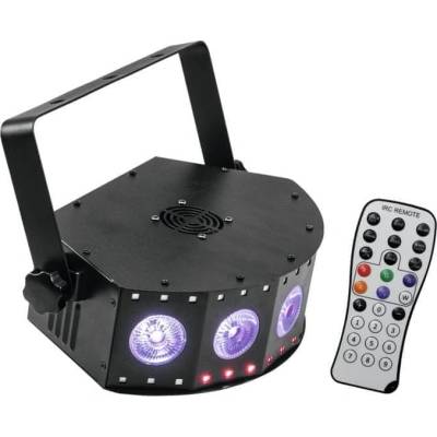 Eurolite LED SCY-5 Hybrid, 5x4W QCL, 30x0,2W RGB, paprskový efekt
