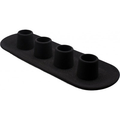 VOJA HOME Svícen TITANOR pro 4 svíce, Ø kalíšek 2,3 cm, 25 × 10 × 5 cm Barva: Černá (černý uhel)