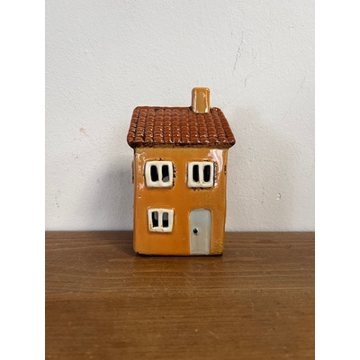 Keramický domeček na čajovou svíčku 9x15cm 2