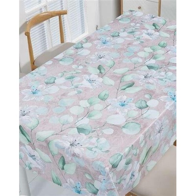 Impol Trade Ubrus PVC 3581441 lilie s listy na šedém podkladu návin 20 m x 140 cm