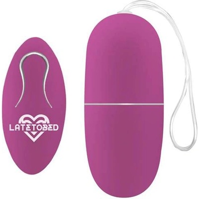 LATETOBED Безжично вибриращо яйце с дистанционно "eco purple" 7 см