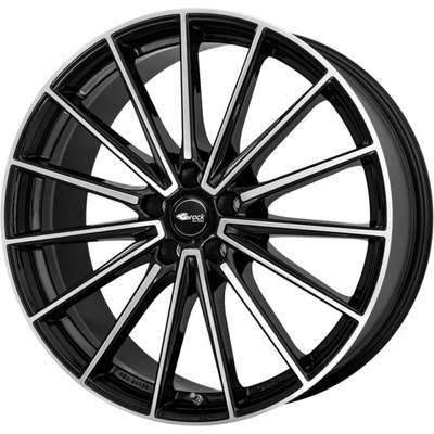 BROCK B43 11x21 5x130 ET58 black gloss polished