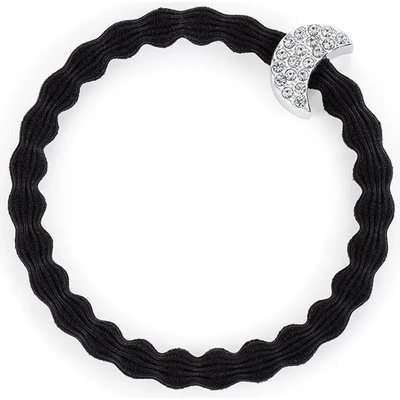 By Eloise London Silver Diamanté Moon Black
