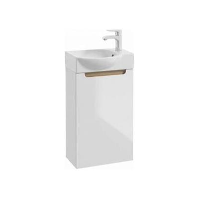 Kúpeľňová skrinka s umývadlom Naturel Stilla 39x60x22 cm biela lesk STILLAD04008UBR