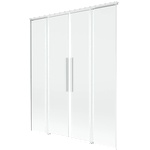 Mexen Rox параван за баня, двукрилен, плъзгащ се, 160 x 150 см, прозрачен, бял (8C9-160-002-20-00)
