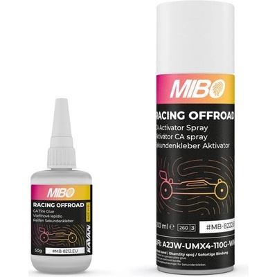 MIBO Racing Offroad sekundové lepidlo 50 g + aktivátor spray 200 ml