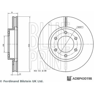 Brzdový kotúč BLUE PRINT ADBP430198