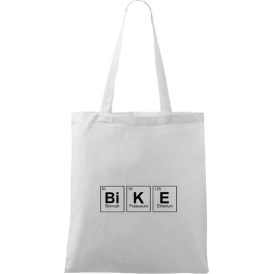 BiKE periodická tabuľka Taška bavlnená 42 x 38 cm Biela