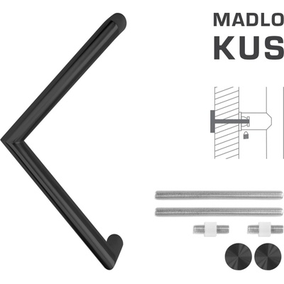 FT - MADLO kód K14 Ø 30 mm UN ks Rozteč madla: 350 mm, Dĺžka: 380 mm, Rozmer profilu madla: Ø 30 mm