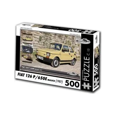 Retro cars - Puzzle Fiat 126 P/650E Maluch (1987) - 500 piese