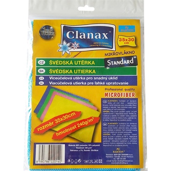 Clanax Standard švédska utierka mikrovlákno 35 x 30 cm 240 g 1 ks