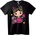 NOONEBRAND Тениска Обичам MX Карикатурно момиче - 3XL, Black