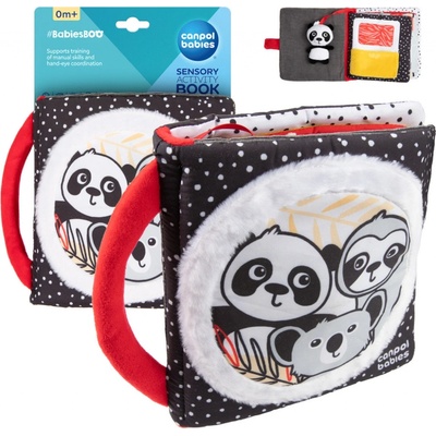 Canpol Babies BabiesBoo senzorická knižka Panda čiernobiela