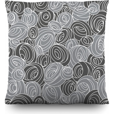 Dekorační polštář Gray Spirals CN3653 | 45 x 45 cm