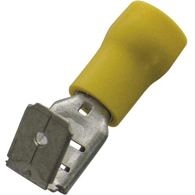260411 Objímka plochá s PVC izolací a odbočkou 4 - 6 mm2, 6,3 x 0,8 žlutá, Haupa