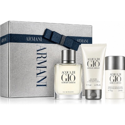 Giorgio Armani Acqua di Giò Pour Homme EDT 100 ml + sprchový gel 75 ml + deostick 75 g dárková sada
