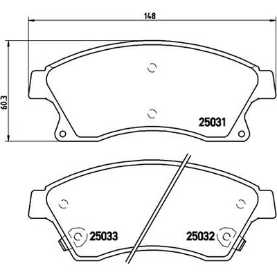 BREMBO Sada brzdových platničiek kotúčovej brzdy P59076