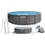 Intex Басейн Intex Greywood 549 x 122 см с метална конструкция и филтърна помпа