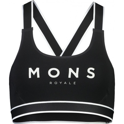 Mons Royale Дамски спортен сутиен Mons Royale Women's Stella X-Back Bra Sports bra - Black (115-1403-0114)