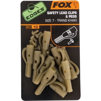 FOX Edges 7 Lead Clip + Pegs trans khaki