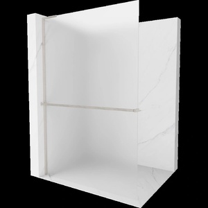 Mexen Kioto+ L душ параван с рафт Walk-in 100 x 200 cm, матиран, полирани никел - 800-100-123-97-30 (800-100-123-97-30)