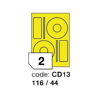 Rayfilm 116x44 mm 300 archů, fluo žlutá, R0131.CD13D
