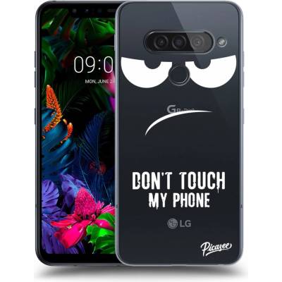Púzdro Picasee silikónové LG G8s ThinQ - Don't Touch My Phone čiré