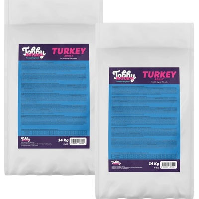 Tobby Natural Dog Turkey 2 x 14 kg