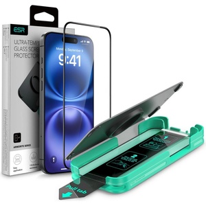 ESR Стъклен протектор за дисплей на iPhone 16 от ESR Armorite - Черен (4894240236031)
