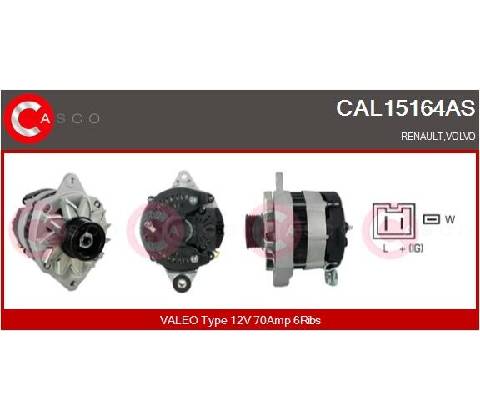 Alternátor CASCO CAL15164AS