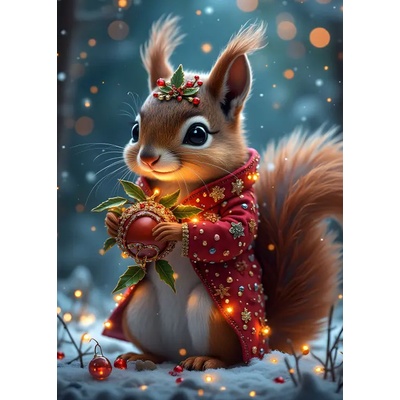 Bluebird Puzzle - Puzzle The Christmas Squirrel - 300 piese