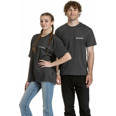 Meatfly Unisex tričko Minimal Charcoal Heather