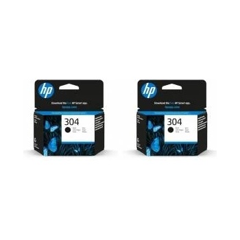 HP Compaq HP 304 (N9K06AE) Original Druckerpatrone Schwarz Deskjet Envy, 2er Pack