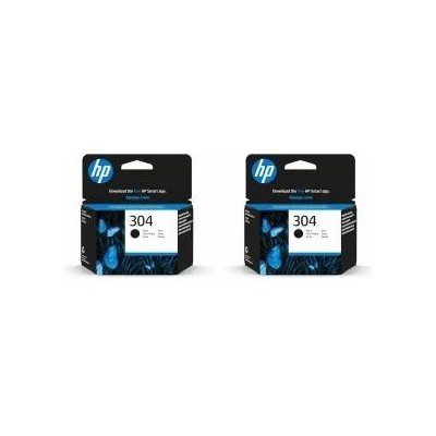 HP Compaq HP 304 (N9K06AE) Original Druckerpatrone Schwarz Deskjet Envy, 2er Pack