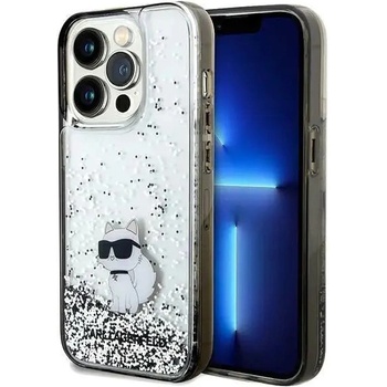 KARL LAGERFELD Кейс Karl Lagerfeld Liquid Glitter Choupette за iPhone 14 Pro, прозрачен (3666339164171)