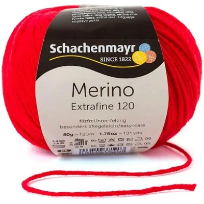 Schachenmayr Merino extrafine 120 Červená třešeň 131