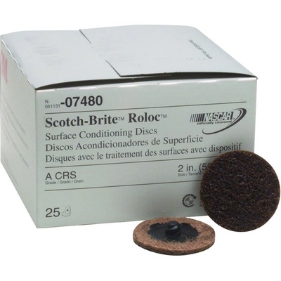 3M 7480 3M Scotch-Brite brusný kotouč Roloc systém (SC-DR), hrubý, hnědý dia 50 mm