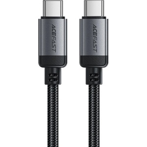 ACEFAST Сертифициран (MFI) качествен многофункционален кабел USB-C към USB-C или Lightning (120 см) - Acefast C20-01 Multicharge USB-C to USB-C and Lightning Cable 60W (черен) (C20-01)