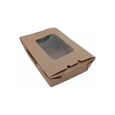 Картонена кутия с прозорец КРАФТ 200/140/50 мм (p-181547)