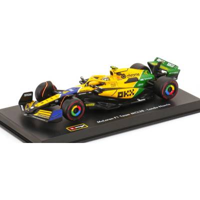Bburago McLaren F1 Team MCL38 2024 4 Norris Senna Edition s jezdcem 1:43