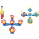 Teddies Házecí hra plast kříž s kruhy + košíčky s míčky