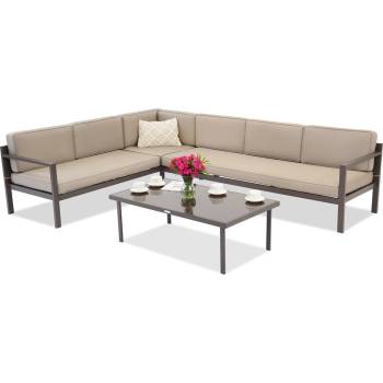 Garden Point Porto ъглов комплект мебели 5 кафяви (GAP307-COR)