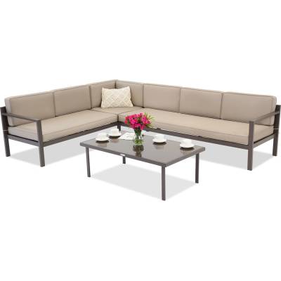 Garden Point Porto ъглов комплект мебели 5 кафяви (GAP307-COR)