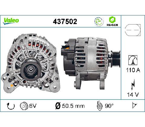 Alternátor VALEO 437502