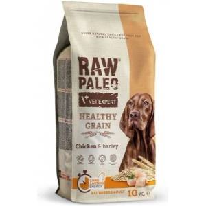 VetExpert Raw Paleo Healthy Grain Adult Chicken - пълноценна и балансирана суха храна за пораснали кучета от всички породи с пилешко месо и ечемик, 10 кг, Vet Expert - Полша