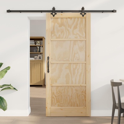 vidaXL Преплъзваща се врата ORKDAL 86 x 198, 5 см Натурално (3445555)