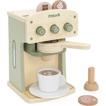 Viga Toys Дървена играчка Viga Toys PolarB - Кафе машина, зелена (44216)