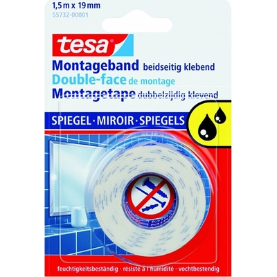 Tesa Obojstranná montážna penová páska na zrkadlá 19 mm x 1,5 m biela