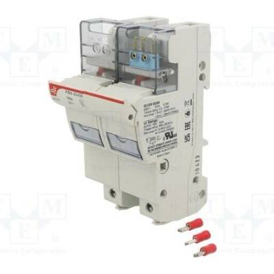 DF ELECTRIC 485322 Zásuvka; 22x58mm; na přípojnici DIN; 125A; 690VAC; Póly: 2; 750VDC