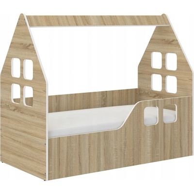 Wooden Toys Domček biely pravý +matrac